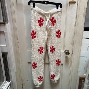 Forever 21 Fuzzy White pj pants
